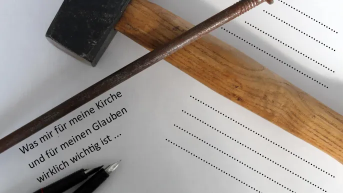 Thesenanschlag (Foto: Frank Lehmann) Thesenanschlag (Foto: Frank Lehmann)