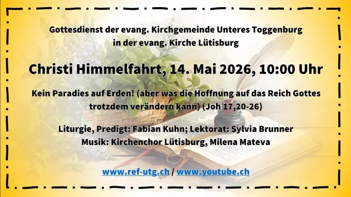 2026-05-14; Einladung 16-9 (Foto: Evang. UTG) 2026-05-14; Einladung 16-9 (Foto: Evang. UTG)