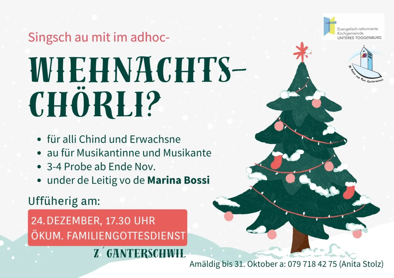 Flyer Wiehnachtschörli 2026 (Foto: zVg) Flyer Wiehnachtschörli 2026 (Foto: zVg)