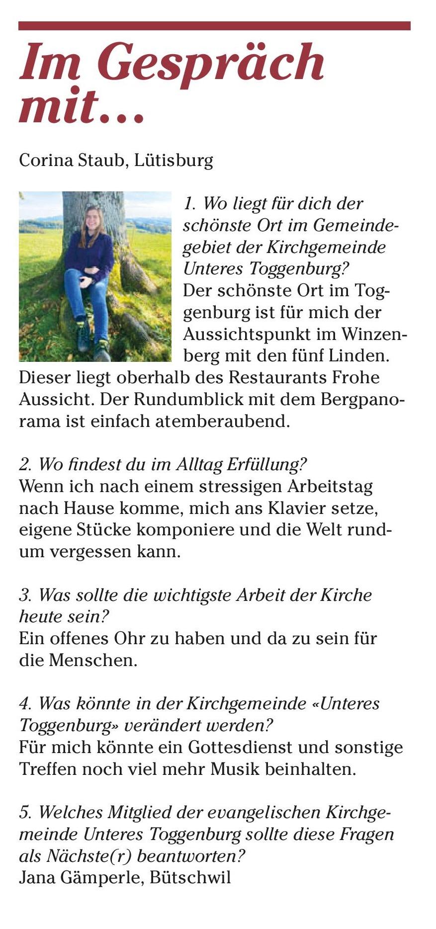Frau Treffen Aus Bütschwil